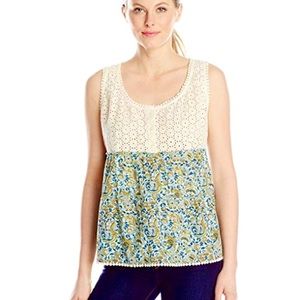 prAna Effie Tiered Eyelet Cotton Top - M